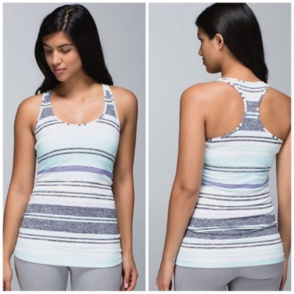Lululemon Cool Racerback Striped Tank